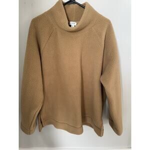 NWT J CREW Womens Fleece Brown Pullover Size XL